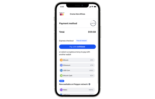 A screenshot of ordering wine on the Croma Vera Wines website with the option to pay with cryptocurrencies like Bitcoin and Etherium