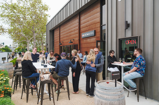 Image of an urban wine tasting experience at Duncan Alley in San Luis Obispo, California.