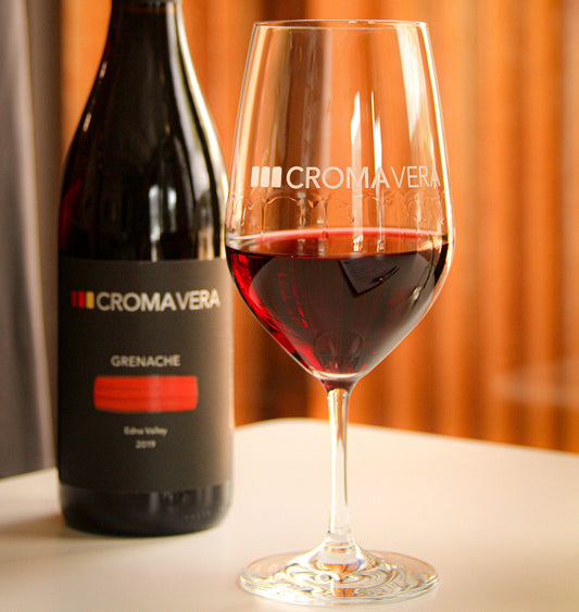 Croma Vera Bottle and Glass of Grenache