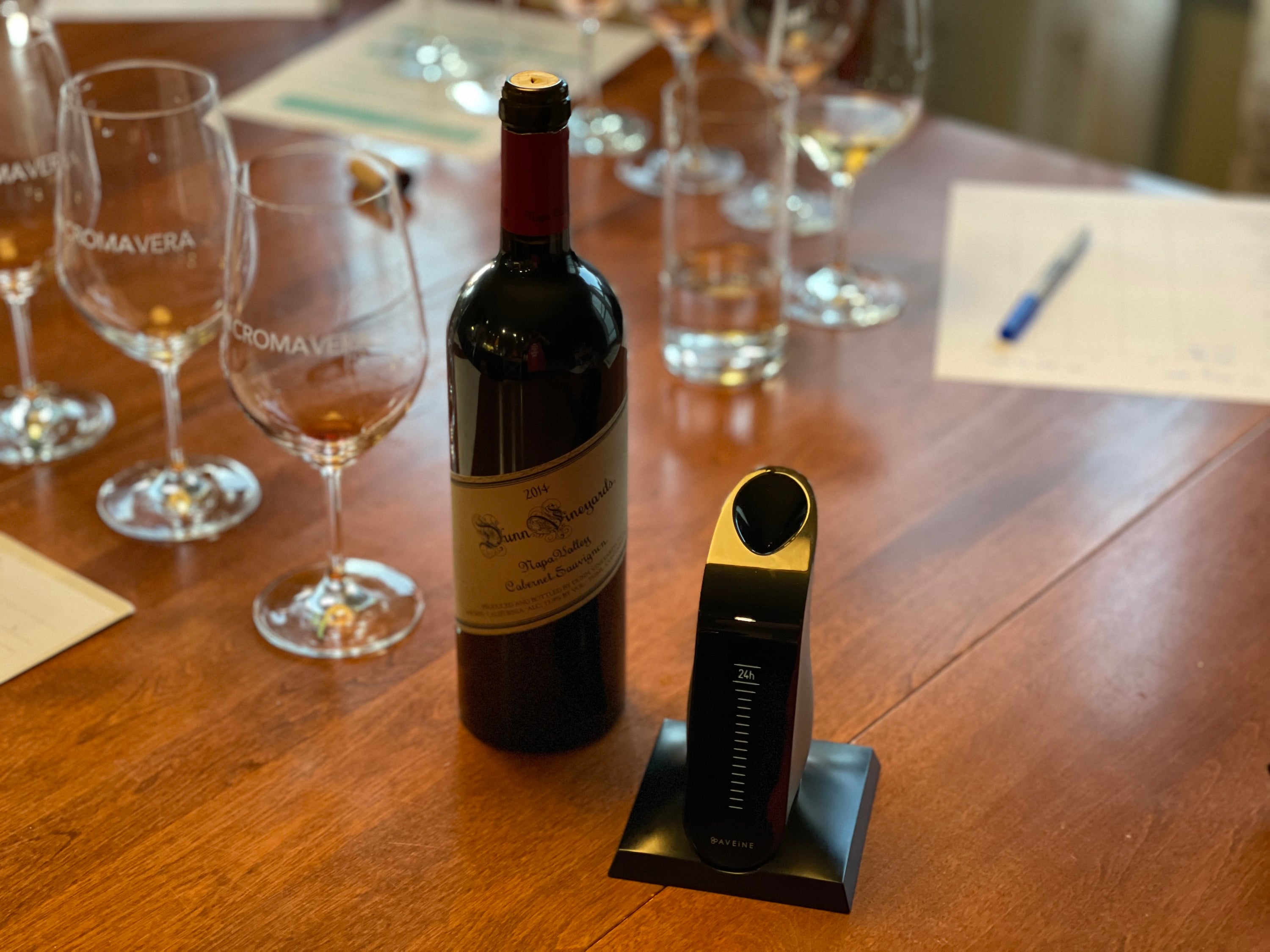 Review of the Aveine Smart Aerator with a 2014 Napa Sauvignon