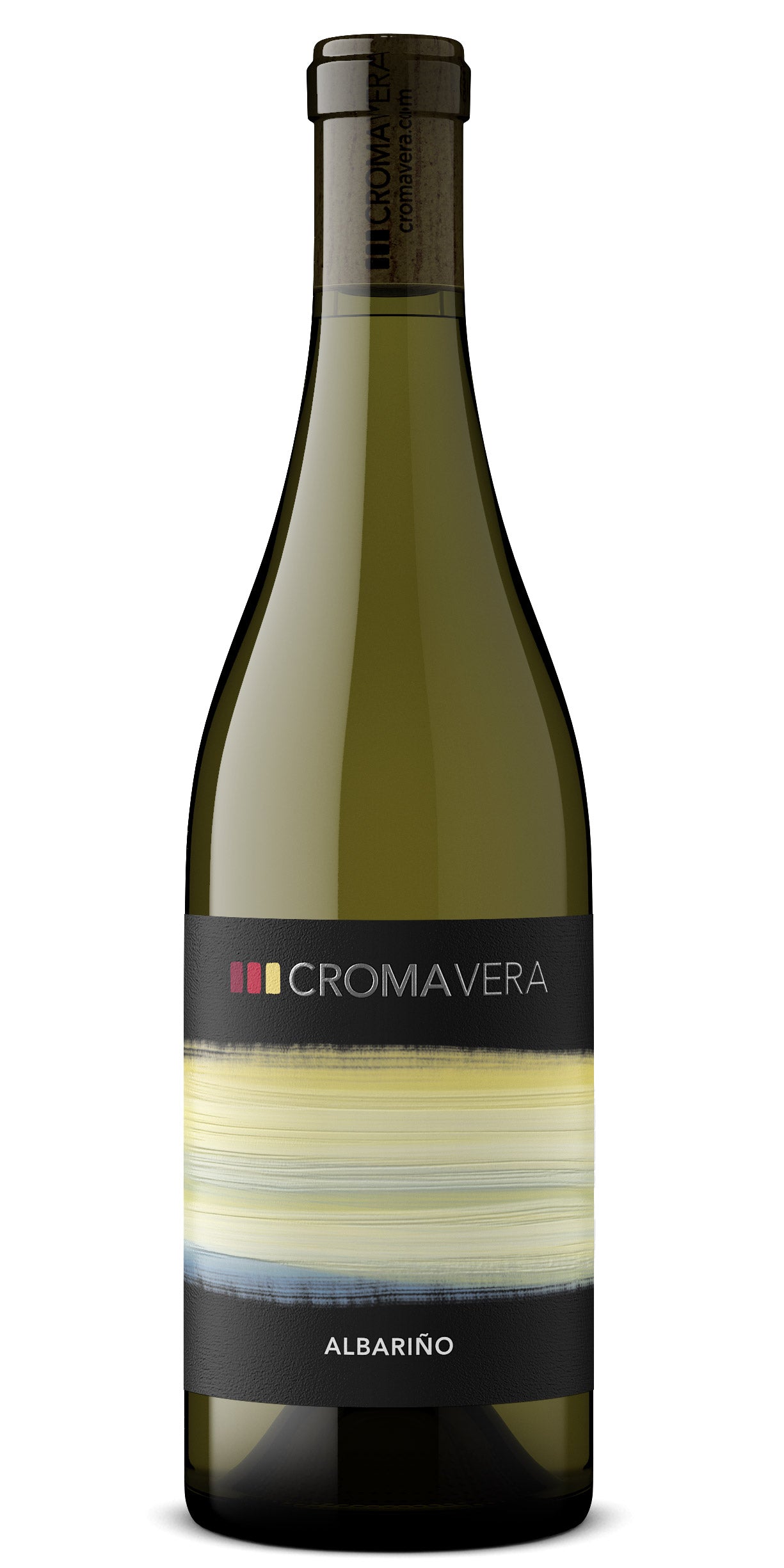 A bottle of Croma Vera Albariño white wine