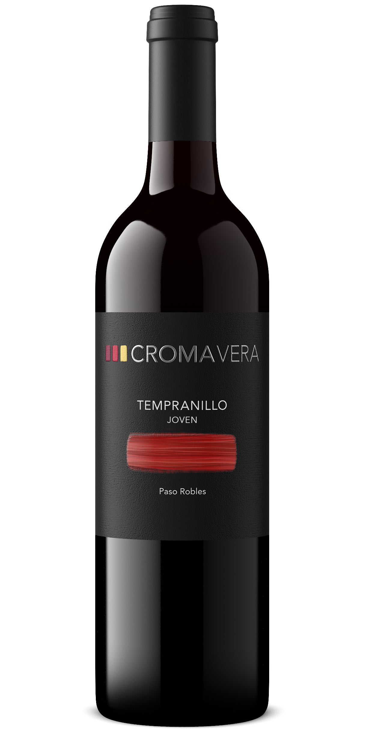 A bottle of Croma Vera 2017 Tempranillo Joven wine