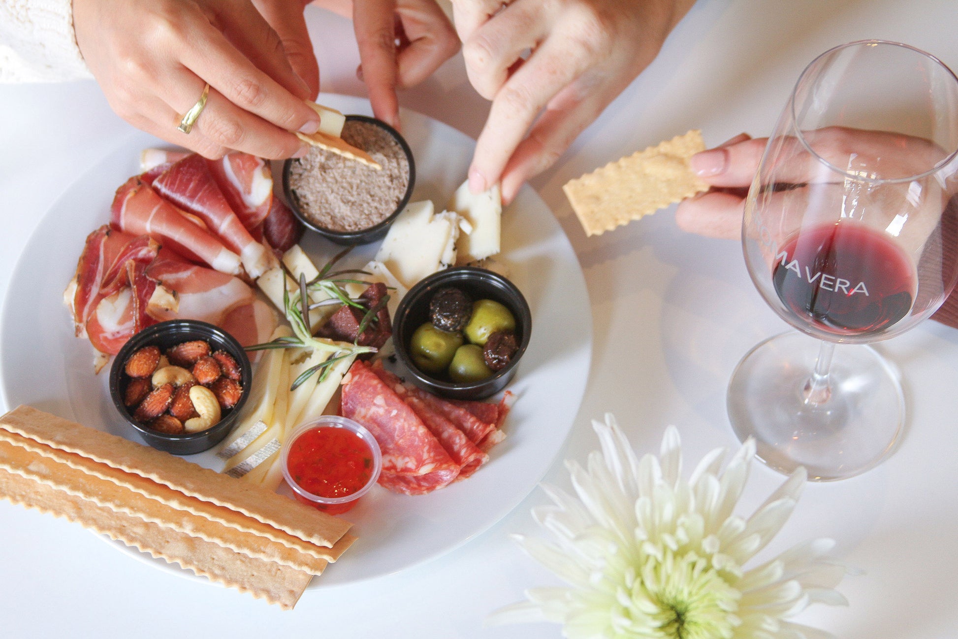 Cheese and charcuterie plate