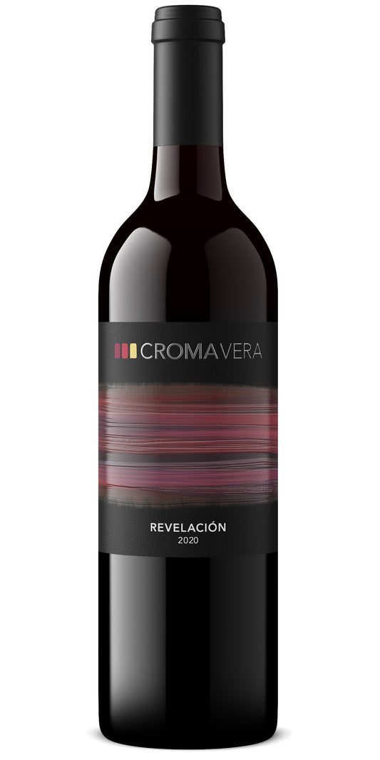 A bottle of Croma Vera 2020 Revelación red blend wine