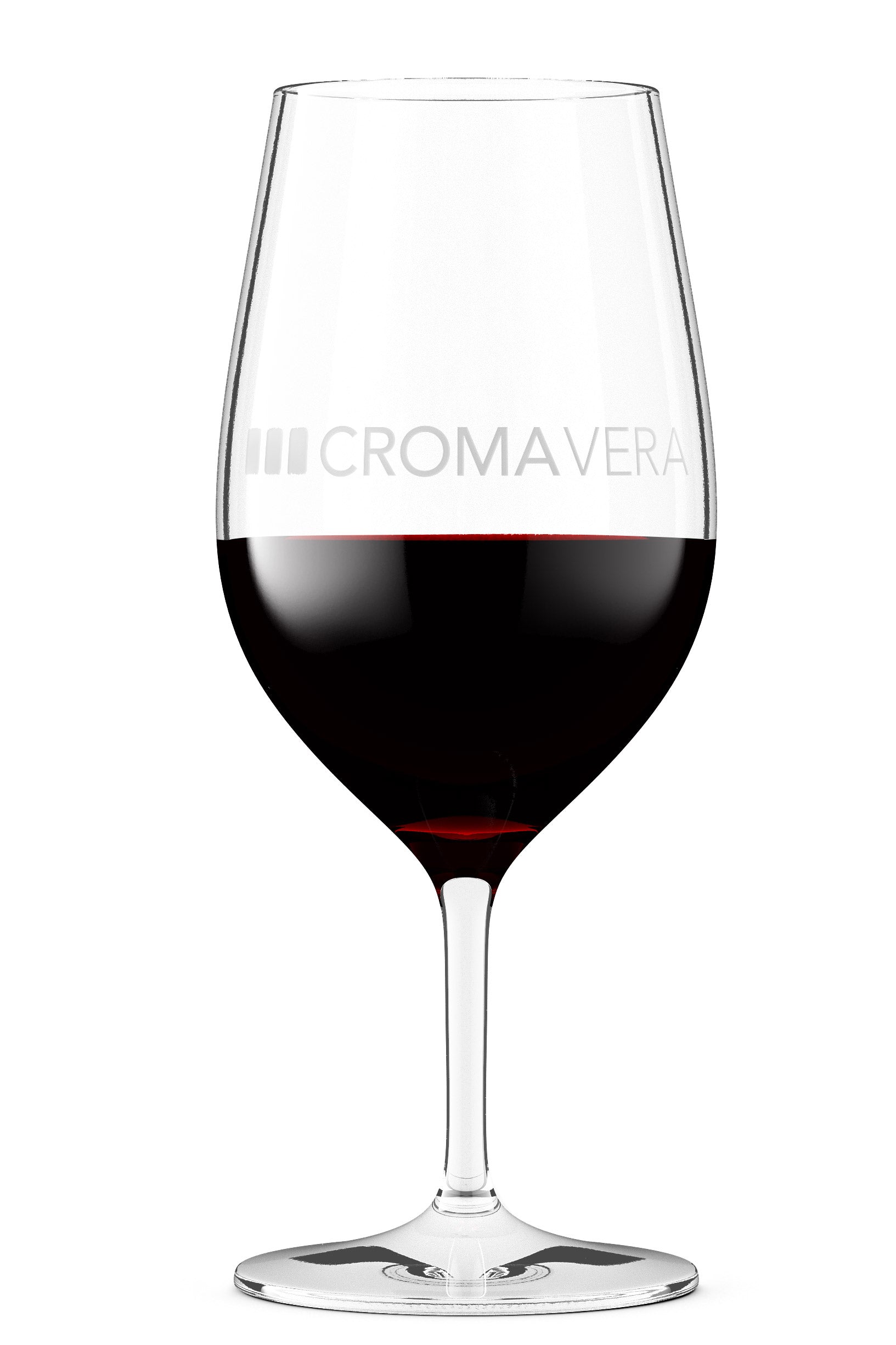 Croma Vera Revelación red blend in a wine glass